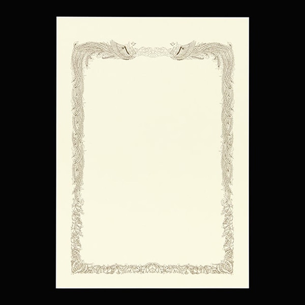 山櫻 賞状用紙 A4 クリーム プリンター用 縦長 CoC PT 00802018 100枚/箱(ご注文単位1箱)【直送品】