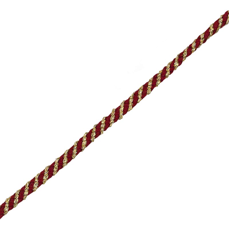 ギフト紐　ファンロープ　ゴールドミックス 30m GM04　ゴールド×ワイン 1巻（ご注文単位60巻）【直送品】