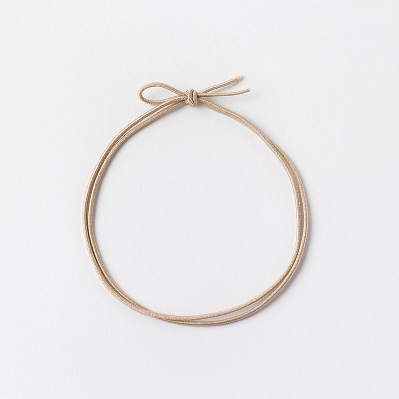 イグチ 細ゴム2重片花結び 58cm／折径12cm ダスティーベージュ 1000本/袋（ご注文単位1袋）【直送品】