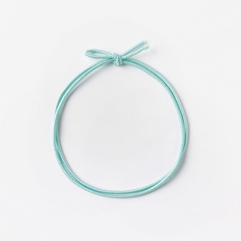 イグチ 細ゴム2重片花結び 58cm／折径12cm ミント 1000本/袋（ご注文単位1袋）【直送品】