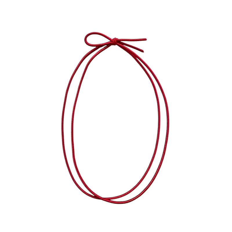 イグチ 細ゴム2重片花結び 58cm／折径12cm 赤 1000本/袋（ご注文単位1袋）【直送品】