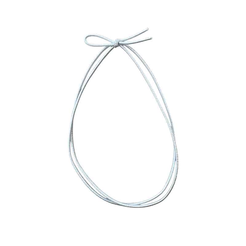 イグチ 細ゴム2重片花結び 58cm／折径12cm 白 1000本/袋（ご注文単位1袋）【直送品】