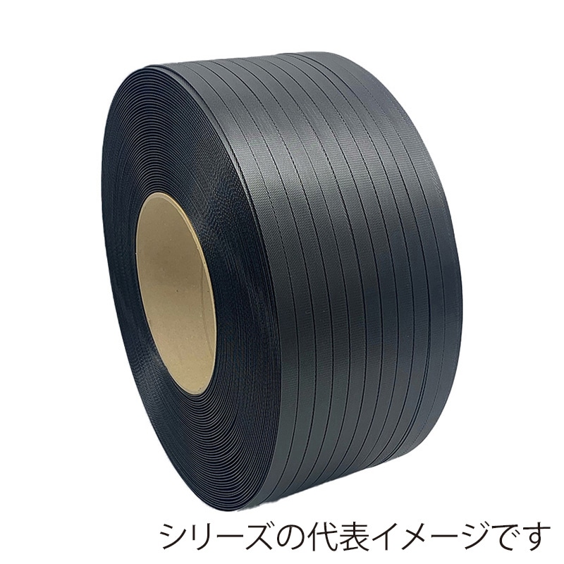 グリーンプラ 再生PPバンド グリーンライトバンド eVA3016 黒 2巻セット 16mm×2000m 1セット（ご注文単位1セット）【直送品】