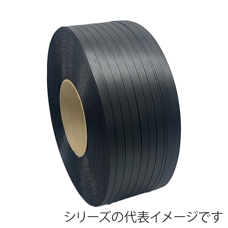 グリーンプラ 再生PPバンド グリーンライトバンド eVA4519 黒 6巻セット 19mm×1500m 1セット（ご注文単位1セット）【直送品】