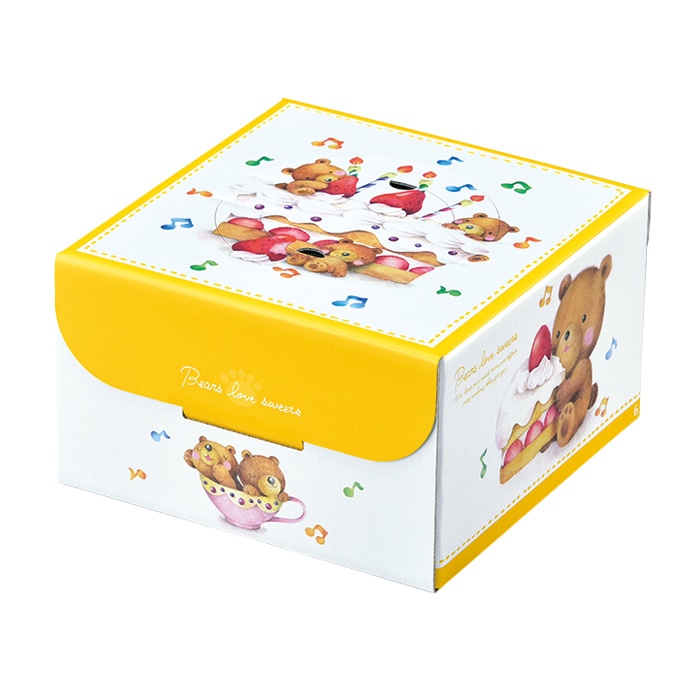 和気 デコ箱　くまのケーキ　HP130 6号 2-106-95 100枚/箱（ご注文単位1箱）【直送品】