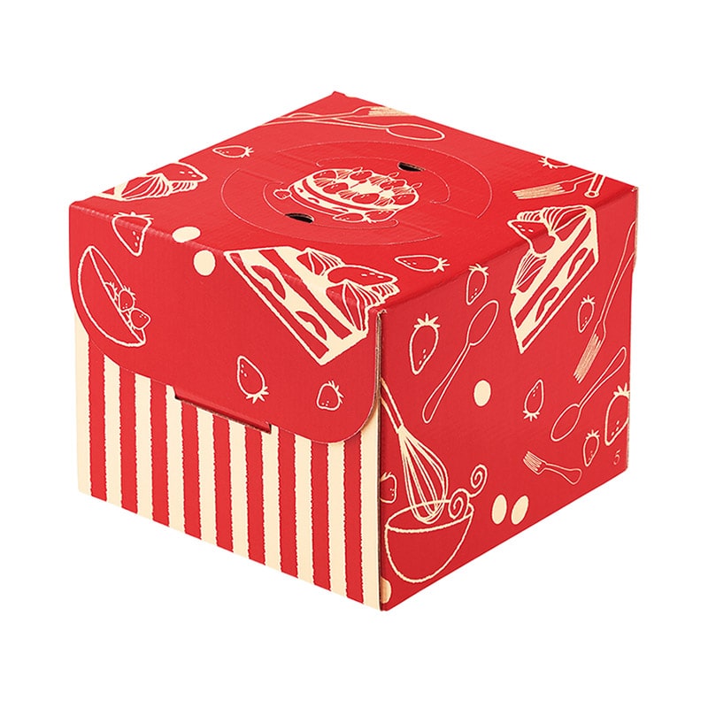 和気 デコ箱　いちごとケーキ　HP150 5号 2-115-51 100枚/箱（ご注文単位1箱）【直送品】