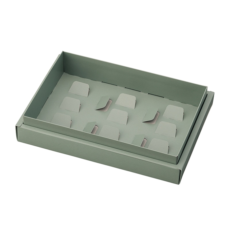 和気 洋菓子箱 EAPB ミントグレー 24×16 50枚/箱(ご注文単位1箱)【直送品】