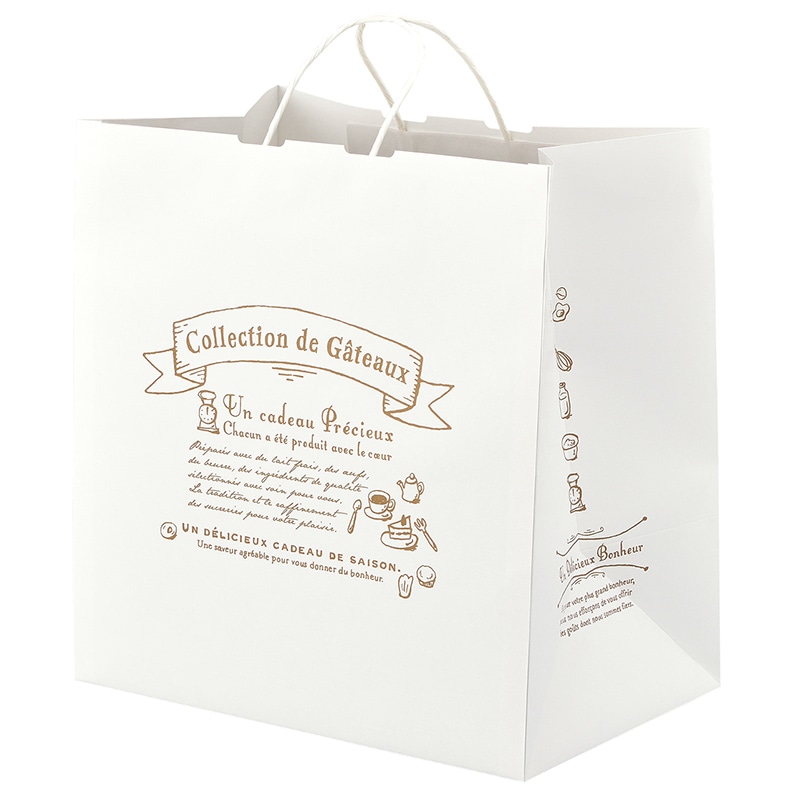 和気 手提げ紙袋　カフェタイムバッグ L 1-020-22 200枚/箱（ご注文単位1箱）【直送品】