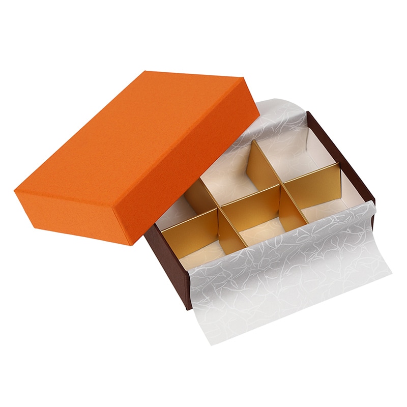 フェザーケース 6仕切 オレンジ 1246 1個(ご注文単位200個)【直送品】