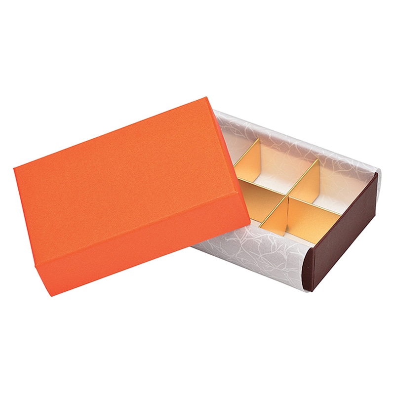 フェザーケース 6仕切 オレンジ 1246 1個(ご注文単位200個)【直送品】