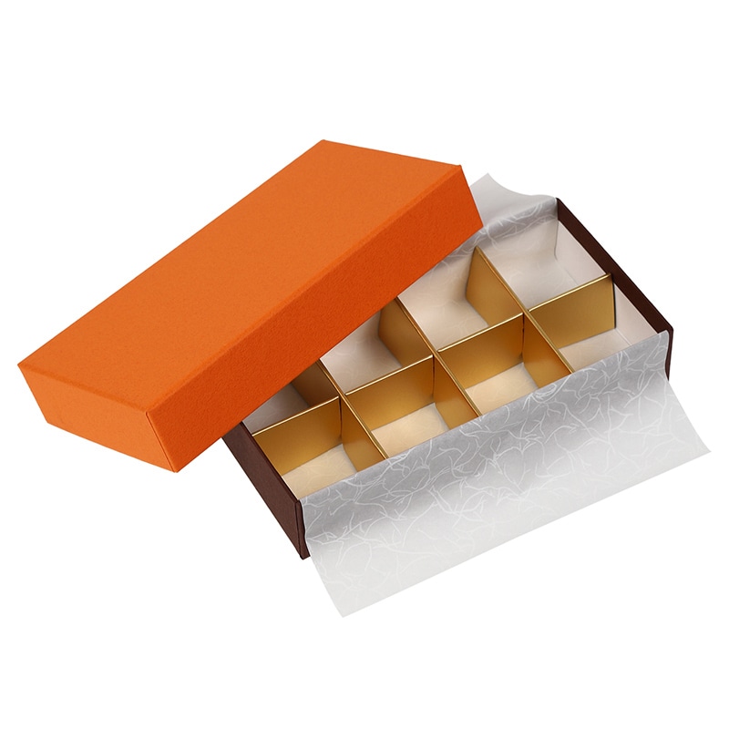 フェザーケース 8仕切 オレンジ 1248 1個(ご注文単位200個)【直送品】