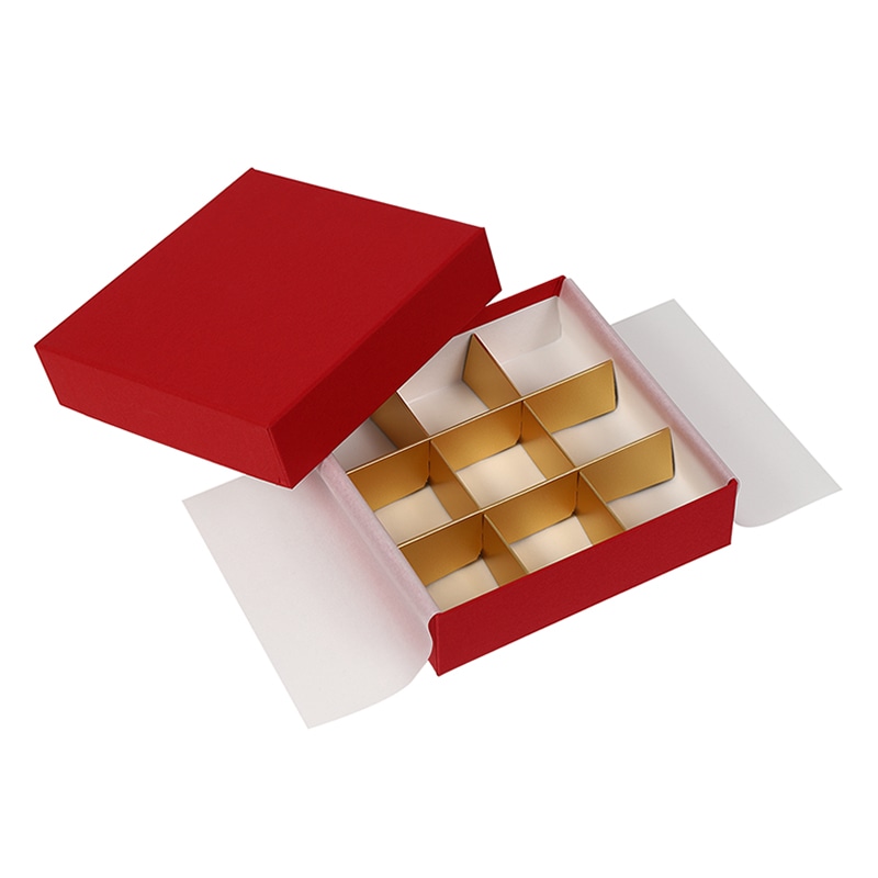 フェザーケース 9仕切 レッド 1265 1個(ご注文単位100個)【直送品】