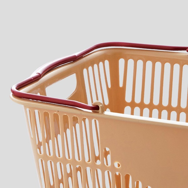 ストア・エキスプレス 買い物カゴ 33リットル　ベージュ　 61-379-5-1 　10個/セット（ご注文単位1セット）【直送品】