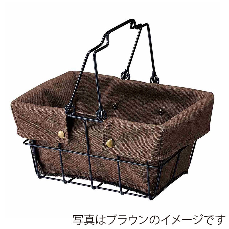 ストア・エキスプレス ワイヤーファブリックバスケット SS　アイボリー 61-784-43-3 1個（ご注文単位1個）【直送品】