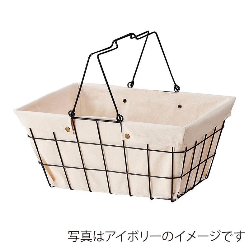 ストア・エキスプレス ワイヤーファブリックバスケット L　ブラウン　 61-784-43-36 　12個/セット（ご注文単位1セット）【直送品】