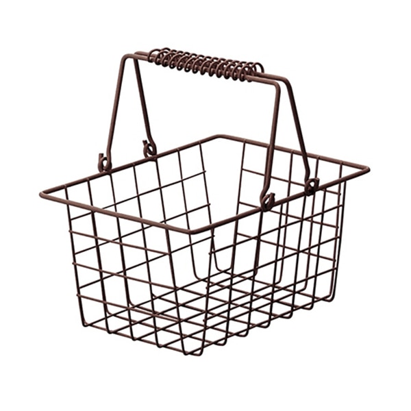 ストア・エキスプレス ワイヤーバスケット S　ブラウン　 61-380-2-11 　12個/セット（ご注文単位1セット）【直送品】
