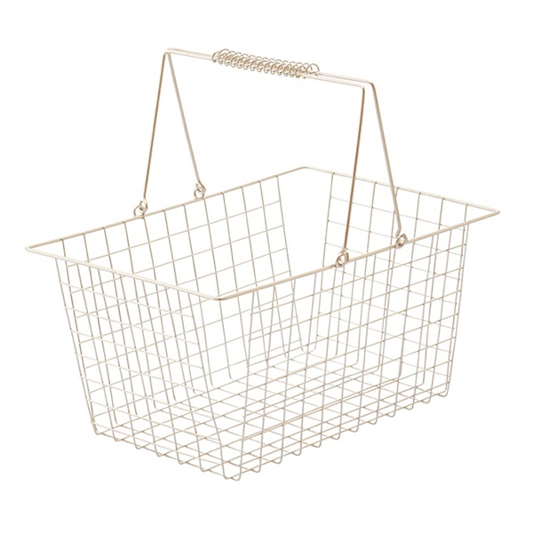 ストア・エキスプレス ワイヤーバスケット L アイボリー 61-380-2-16 9個/セット(ご注文単位1セット)【直送品】