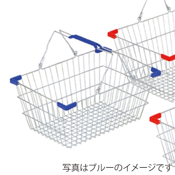 ストア・エキスプレス スチール製買い物カゴ M レッド 61-380-1-3 1個(ご注文単位1個)【直送品】