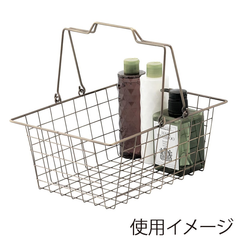 ストア・エキスプレス ワイヤーバスケット アンティークゴールド M 61-380-3-5 12個/セット(ご注文単位1セット)【直送品】