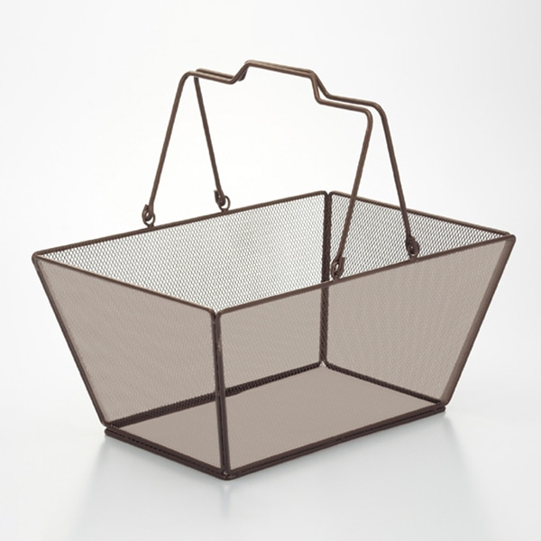 ストア・エキスプレス メッシュ ハンドルバスケット L ブラウン 61-380-4-4 1個(ご注文単位1個)【直送品】