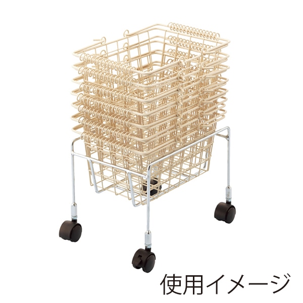 ストア・エキスプレス スチール製買い物カゴ用置き台 SSサイズ 61-380-11-1 1台（ご注文単位1台）【直送品】