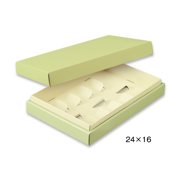 柳井紙工 ギフトケース　真果撰 24×16 39904　もえか（緑＋緑） 100組/束（ご注文単位1束）【直送品】