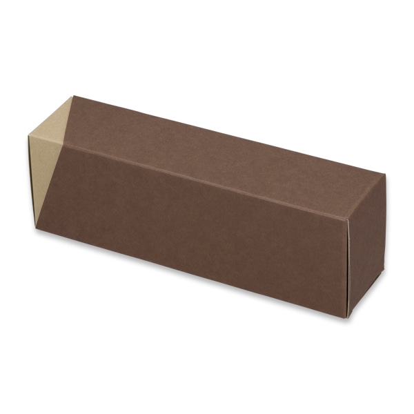 柳井紙工 スリムパウンドケース レール 25×6 21521 茶 100組/束(ご注文単位1束)【直送品】