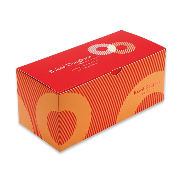 柳井紙工 焼きドーナツケース 20×10 23511　赤 200枚/束（ご注文単位1束）【直送品】