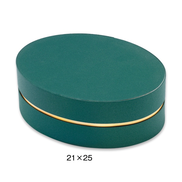 柳井紙工 貼箱 ダ円 21×15 85232 緑 1個(ご注文単位50個)【直送品】