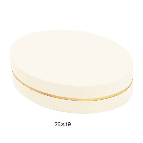 柳井紙工 貼箱 ダ円 18×13 85241 アイボリー 1個(ご注文単位50個)【直送品】