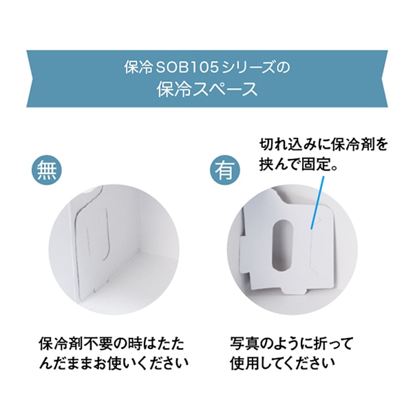柳井紙工 保冷ケース SOB105 ホワイト 10.5×21.5 21535 25枚/束(ご注文単位8束)【直送品】