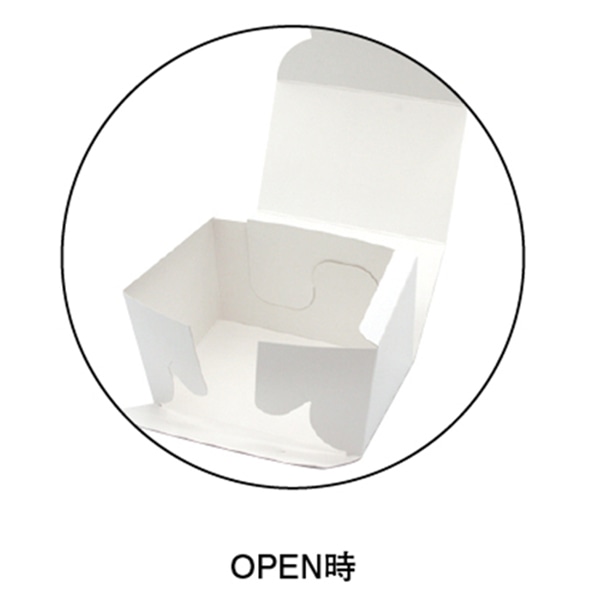 柳井紙工 リボンカートン・ホワイト 6 21606 100枚/束(ご注文単位2束)【直送品】