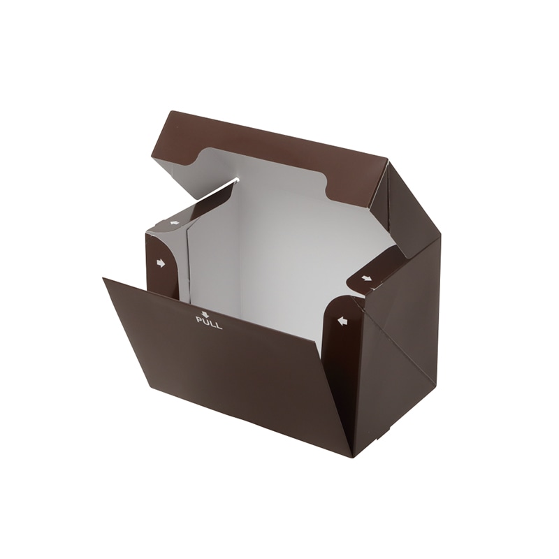 テイクアウトボックス　PC-color ココア　1号 1-110-01　50枚/包（ご注文単位6包）【直送品】