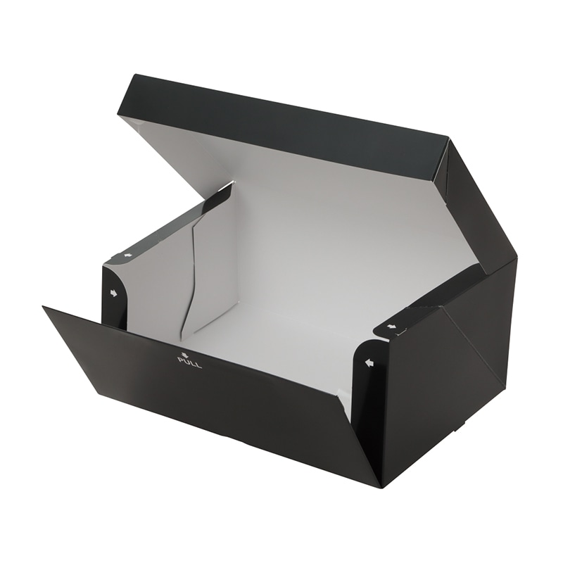 テイクアウトボックス PC-color ブラック 4号 1-110-54 50枚/包(ご注文単位4包)【直送品】