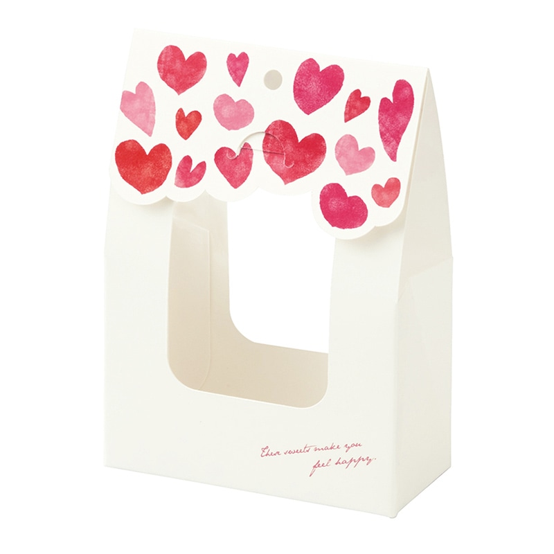一体型ギフト箱　小さなハート  3-634-11 100枚/袋（ご注文単位1袋）【直送品】