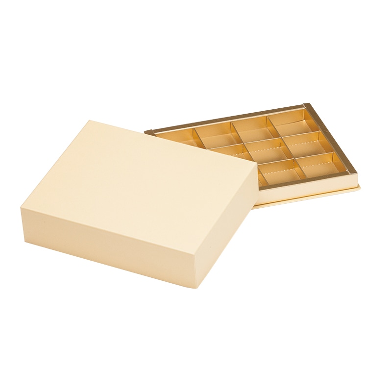 洋菓子箱　プチ・フール・ケース　L　12個用 ベージュ 5301　1個（ご注文単位50個）【直送品】