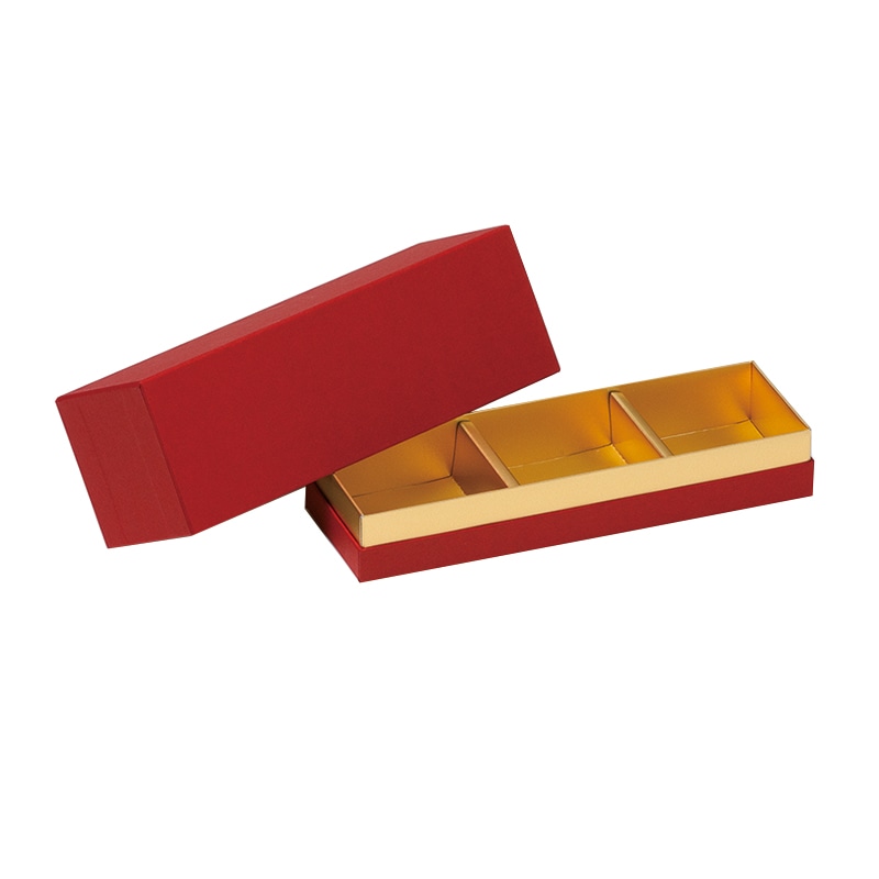 洋菓子箱　コンビAギフトケース ジャム瓶3本用　ベリーレッド 1163　1個（ご注文単位50個）【直送品】