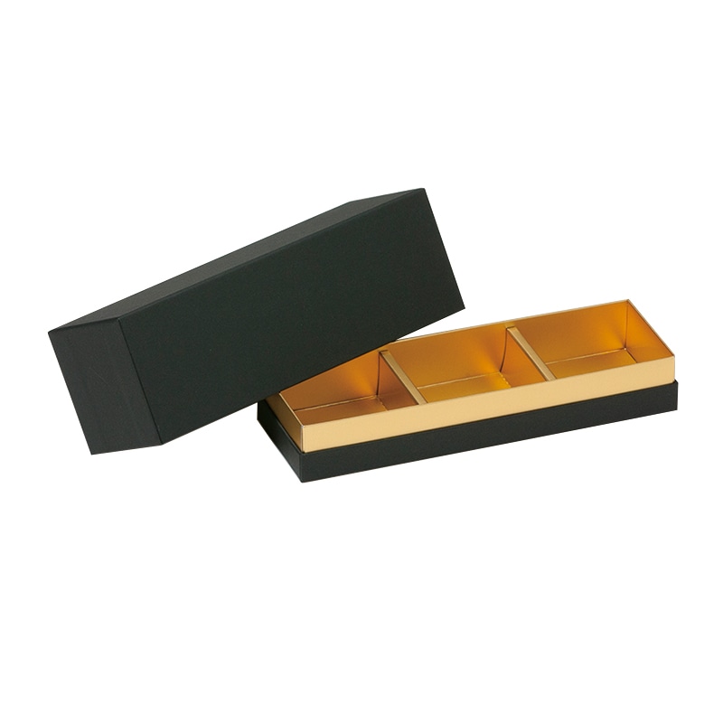 洋菓子箱　コンビAギフトケース ジャム瓶3本用　黒 1163　1個（ご注文単位50個）【直送品】