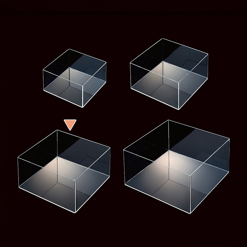 ストア・エキスプレス 透明アクリル5面ボックス 30cm角 61-819-30-3 1個(ご注文単位1個)【直送品】