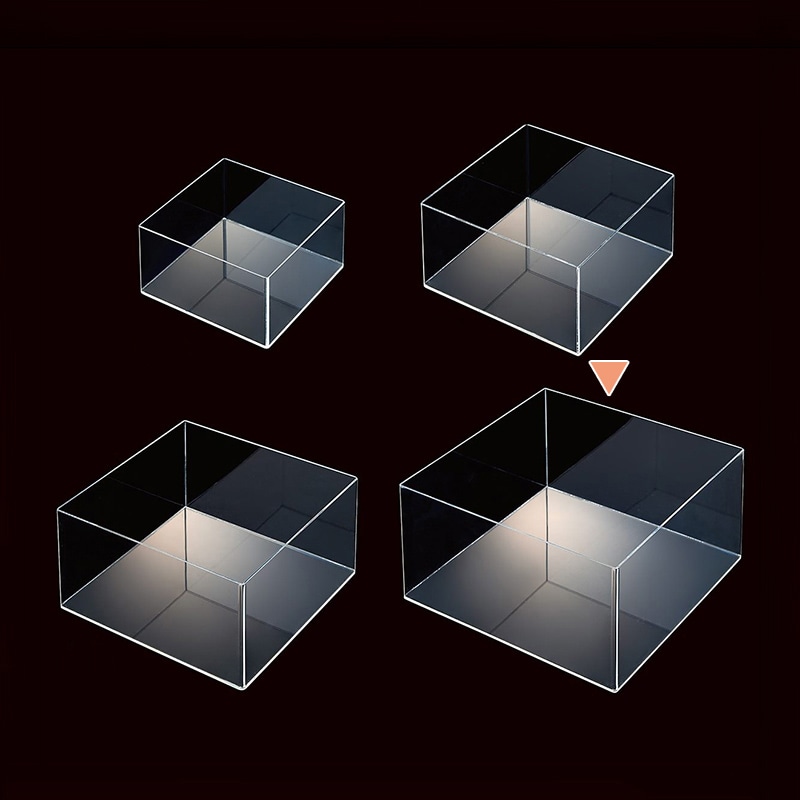 ストア・エキスプレス 透明アクリル5面ボックス 35cm角 61-819-30-4 1個(ご注文単位1個)【直送品】