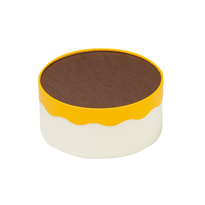 洋菓子箱　CANCAN波型サークルフェザーBOX はちみつ 2162　1個（ご注文単位50個）【直送品】