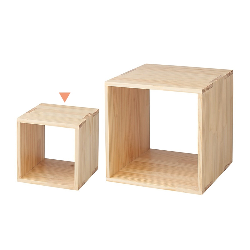 ストア・エキスプレス 木製ディスプレイボックス　パイン集成材 ナチュラル　20cm角 61-819-43-1 1個（ご注文単位1個）【直送品】