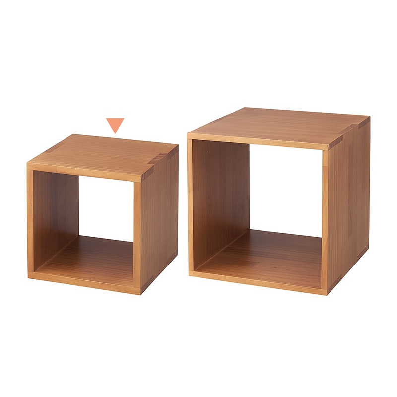 ストア・エキスプレス 木製ディスプレイボックス　パイン集成材 ブラウン　20cm角 61-819-44-1 1個（ご注文単位1個）【直送品】