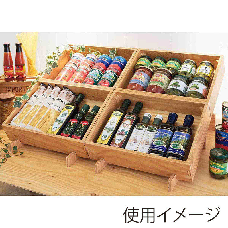 ストア・エキスプレス 木製ボックスディスプレイ　ラーチ合板 ナチュラル　H10cm 61-819-46-1 1個（ご注文単位1個）【直送品】