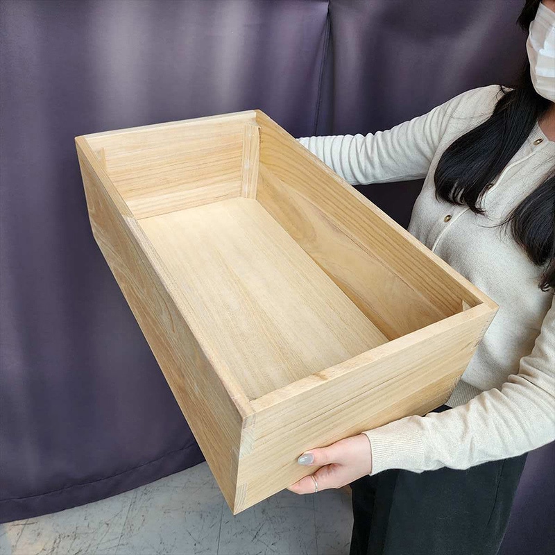 ストア・エキスプレス 木製ボックスディスプレイ　桐材 ナチュラル　幅60×高さ20cm 61-819-49-4 1個（ご注文単位1個）【直送品】