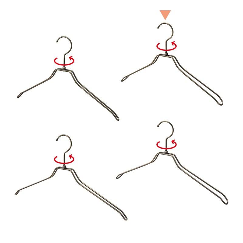 ストア・エキスプレス 平型肩厚スチール製ハンガー アンティークゴールド 幅38cm 61-819-65-3 1本(ご注文単位1本)【直送品】