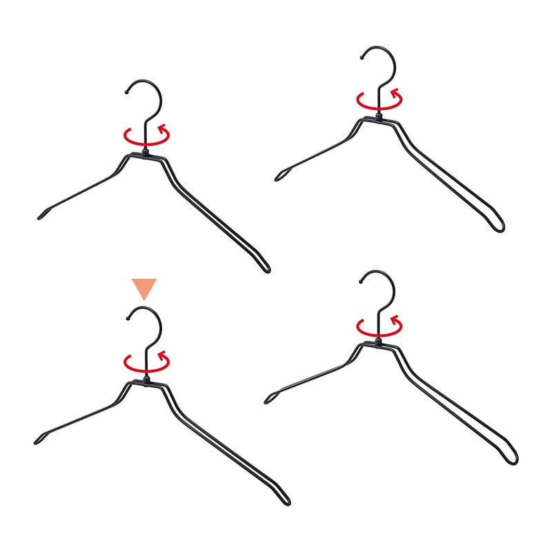 ストア・エキスプレス 平型スチール製ハンガー ブラック 幅42cm 61-819-66-2 1本(ご注文単位1本)【直送品】