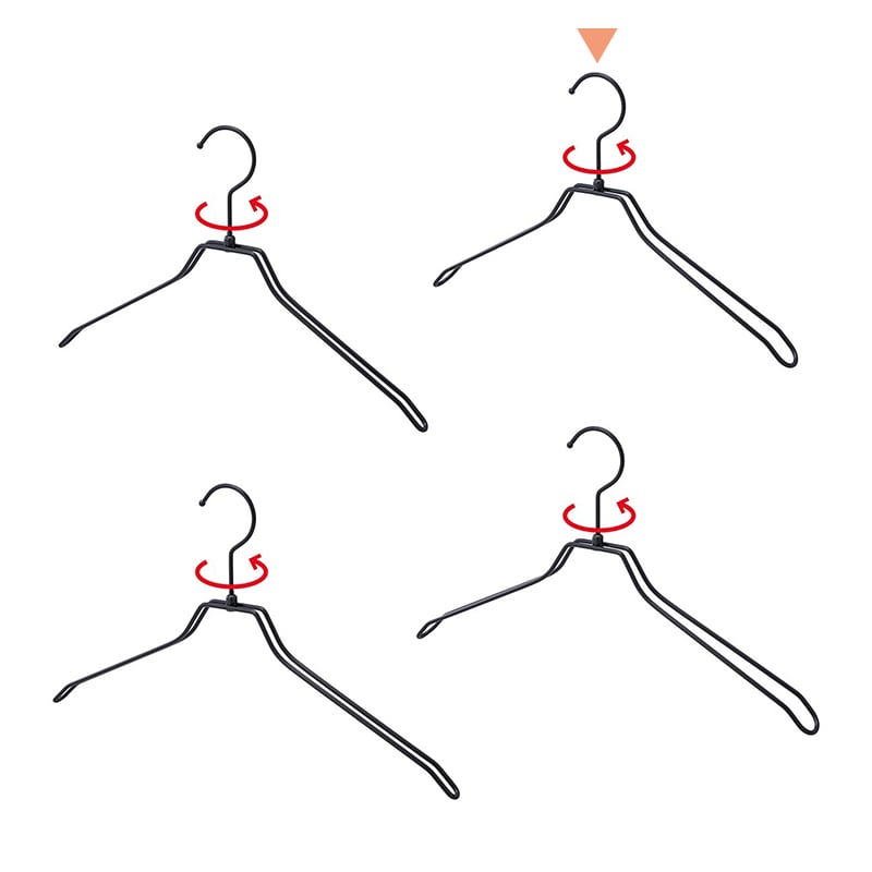 ストア・エキスプレス 平型肩厚スチール製ハンガー ブラック 幅38cm 50本 61-819-66-7 1セット(ご注文単位1セット)【直送品】