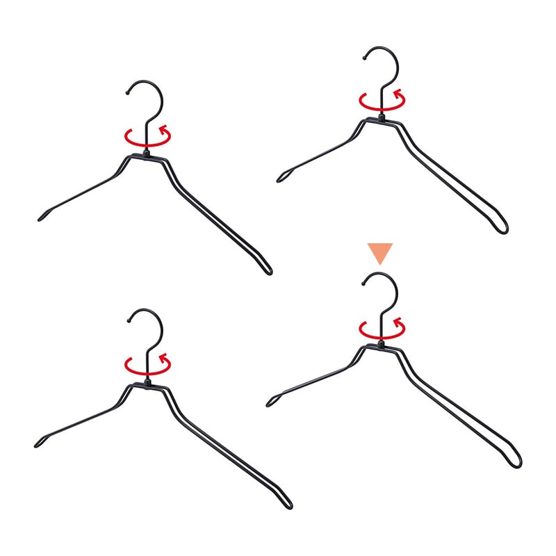 ストア・エキスプレス 平型肩厚スチール製ハンガー ブラック 幅42cm 50本 61-819-66-8 1セット(ご注文単位1セット)【直送品】