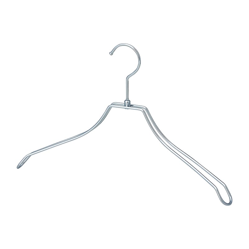 ストア・エキスプレス 湾曲スチール製ハンガー クローム 幅38cm 50本 61-810-61-7 1セット(ご注文単位1セット)【直送品】